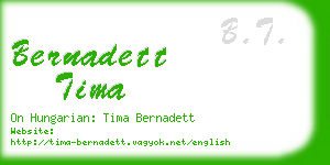 bernadett tima business card